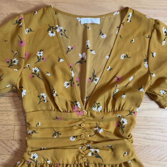 Urban Outfitters Mustard Floral Dress - Picture 3 of 8
